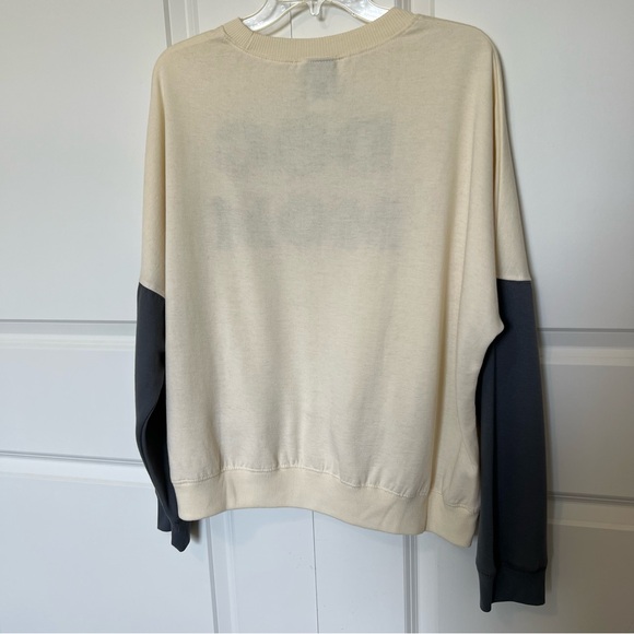 NWOT Fleece-Lined Dog Mom Sweatshirt Color Block Dog Lovers Slouchy Relaxed Fit - Picture 14 of 17